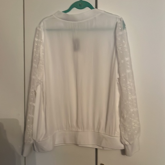 Express NWT lace sleeve v neck popover - Picture 6 of 6
